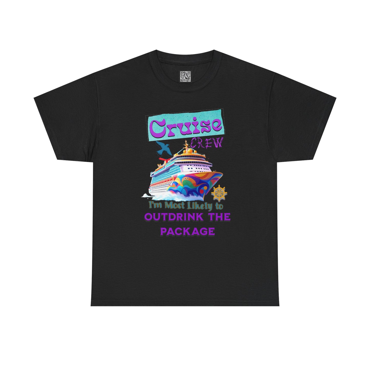 Cruise Crew Outdrink Package Tee | Fun Vacation T-Shirt | Perfect for Summer, Group Trips, Gifts, Drink Package T-Shirt for Cruise