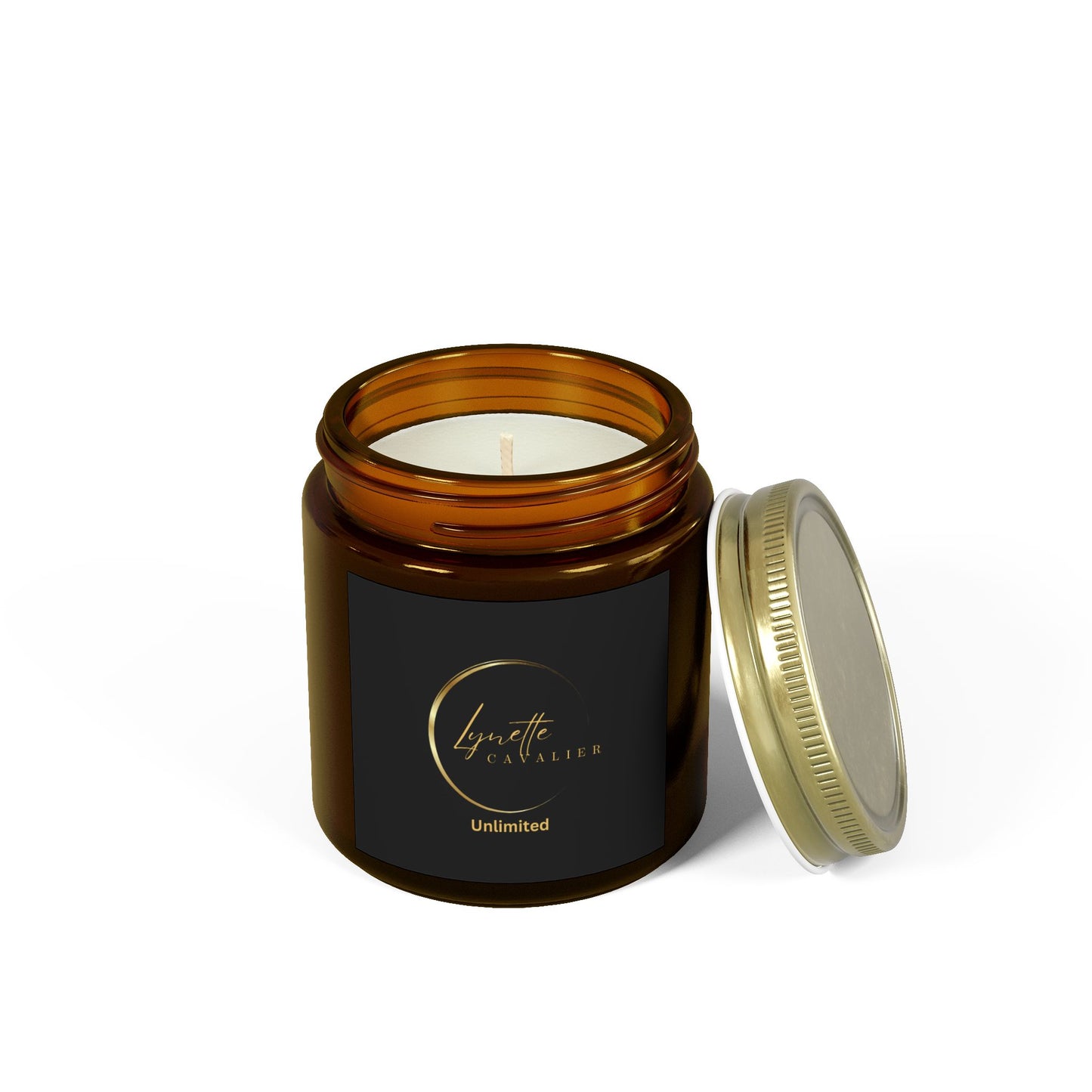 Lynette Cavalier's Scented Candles, Coconut Apricot Wax (4oz, 9oz), 20 Hours of Burn Time, Hand Poured Coconut Apricot Wax