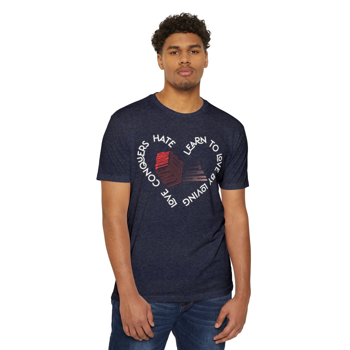 Vibrant Love Trump Hate Unisex T-Shirt, Graphic Tee for Casual Wear, Ideal for Gift, Summer Vibes, Celebration Style, Trendy Streetwear