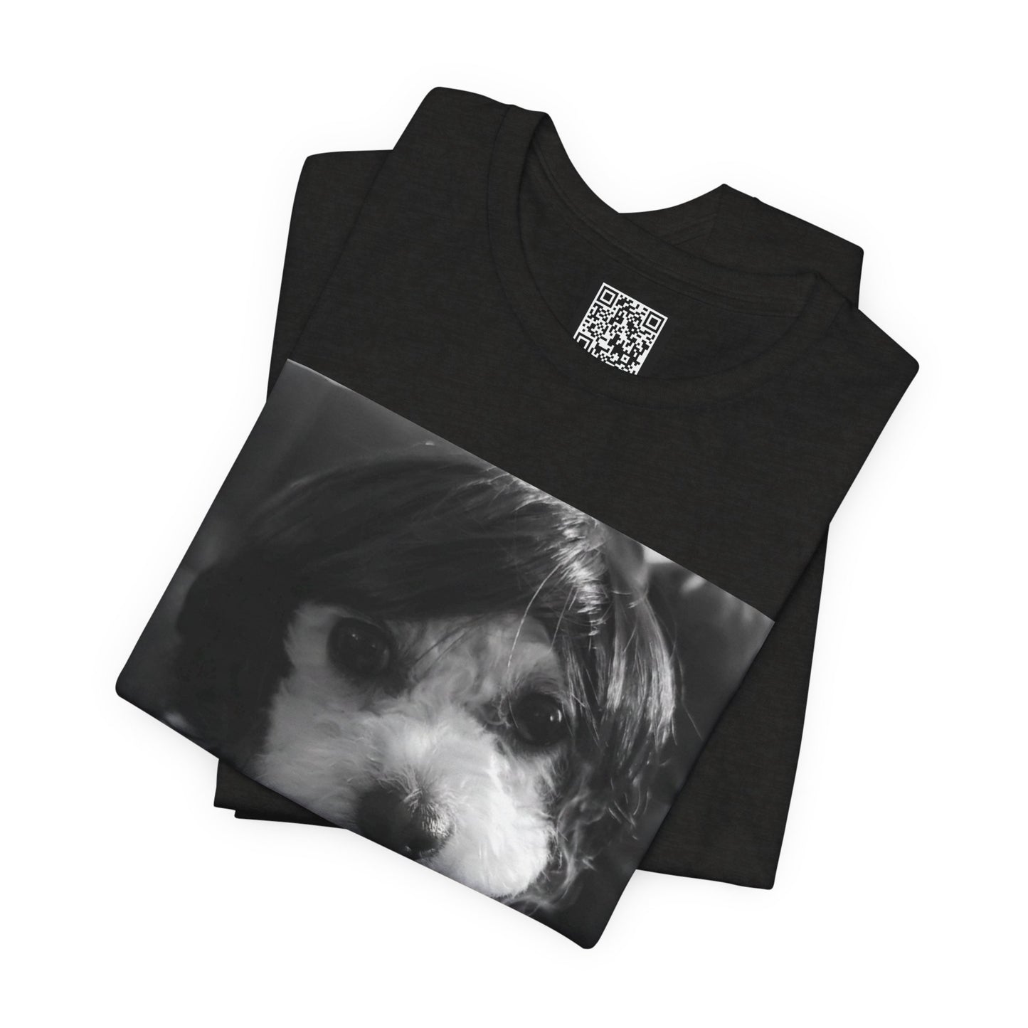 Personalized Dog Photo Tee — Retro Black & White Puppy Portrait T-Shirt