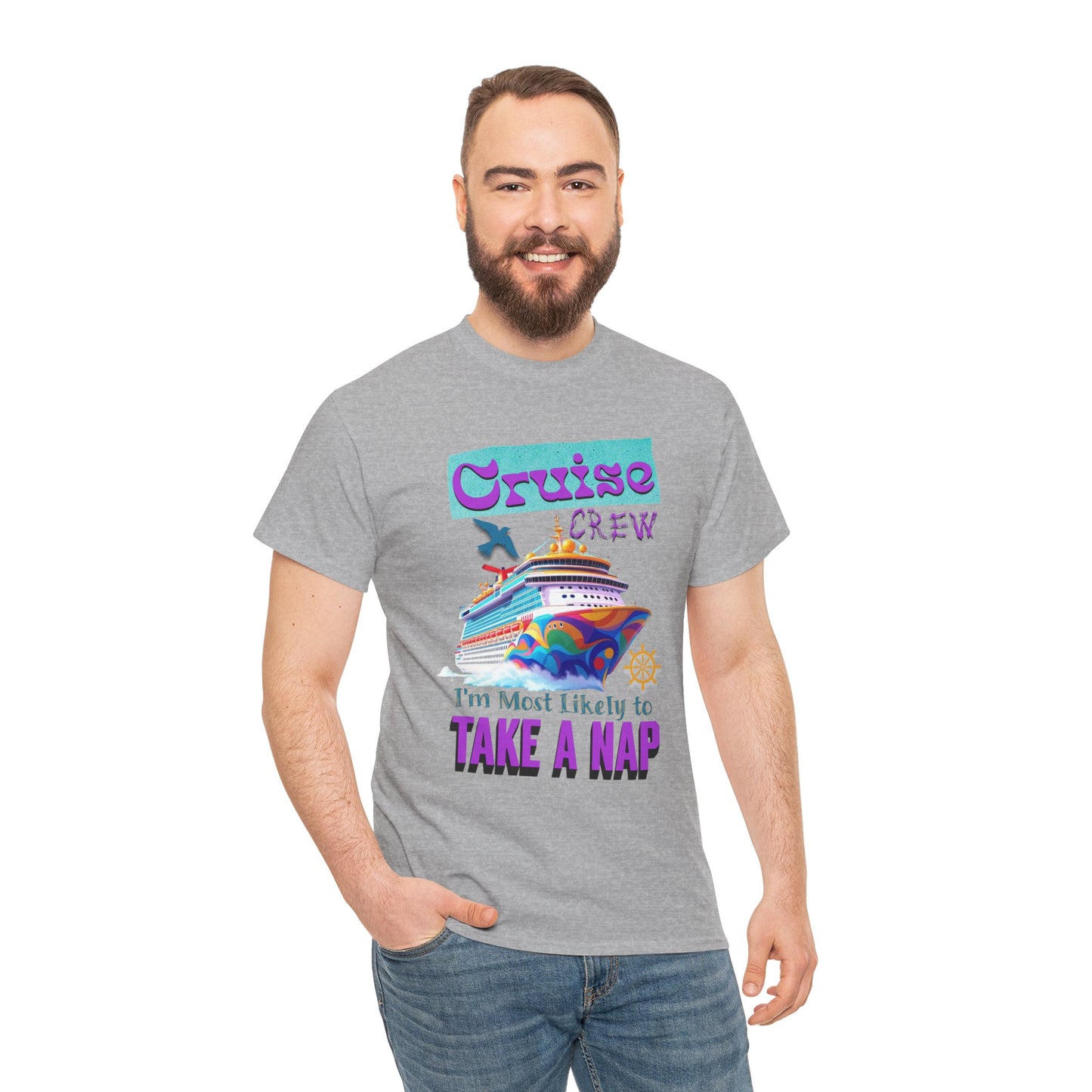 Cruise Crew Nap Tee, Unisex Cotton Shirt, Fun Cruise Vacation Apparel, Cruising Nautical Gift, Group Travel Outfit, Fun Cruise Shirt