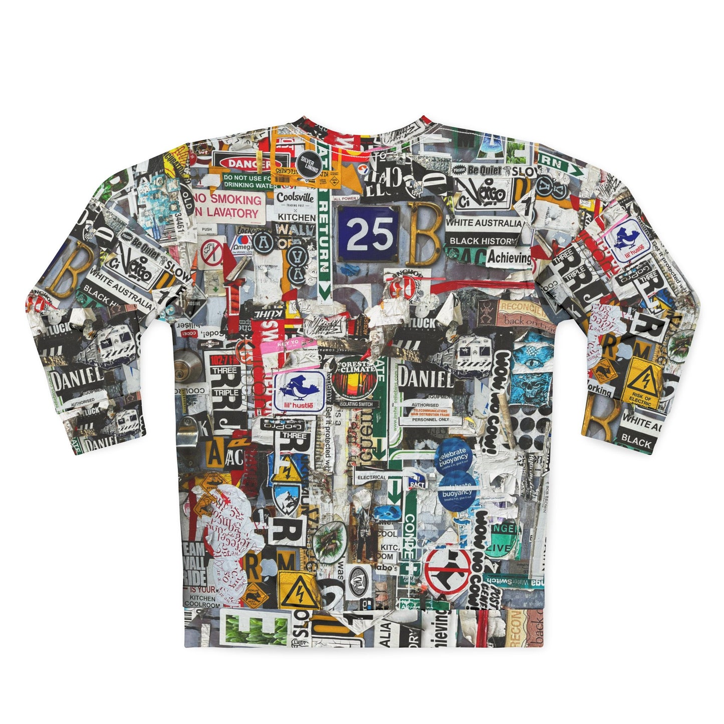 Vintage Road Sign Unisex Sweatshirt, Abstract Shirt