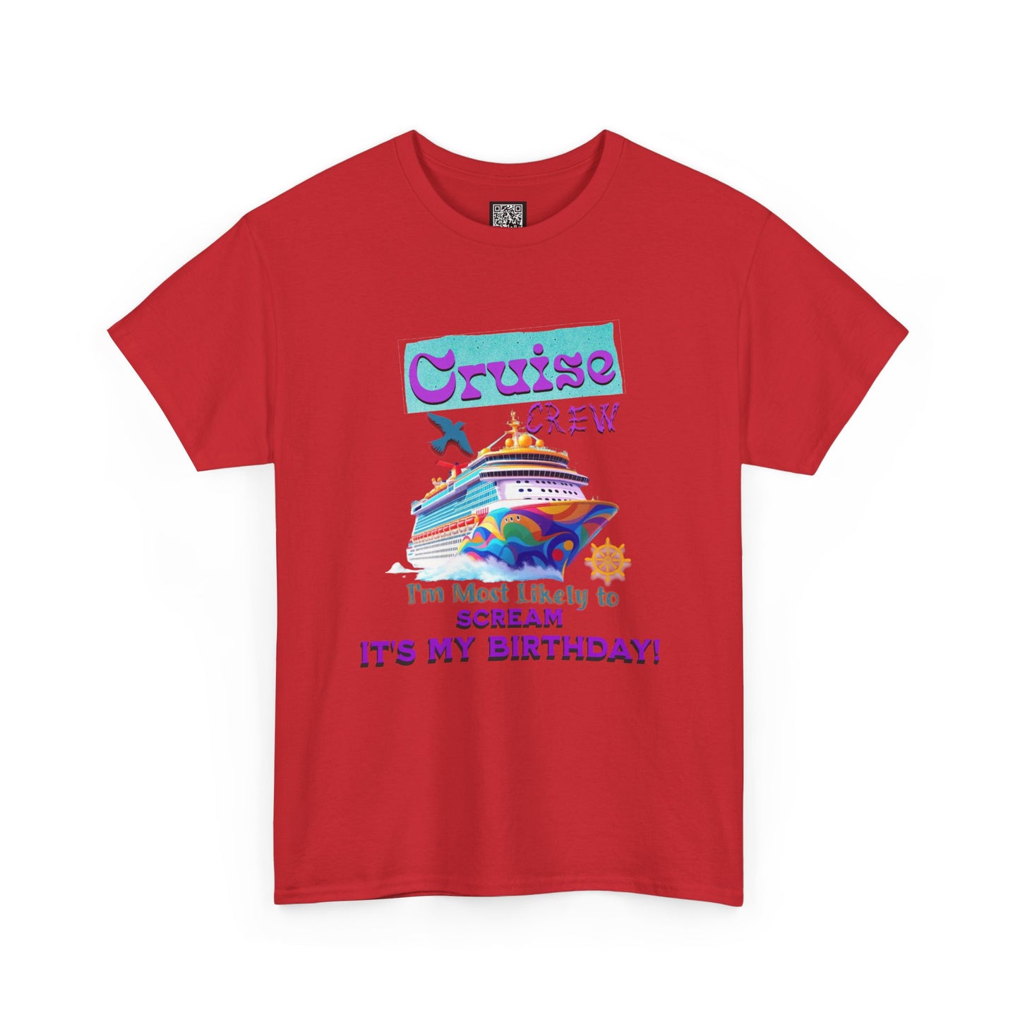 Cruise Crew Birthday T-Shirt, Vacation Shirt, Travel Tee, Fun Cruise Gift, Birthday Celebration Apparel for a Cruise Crew