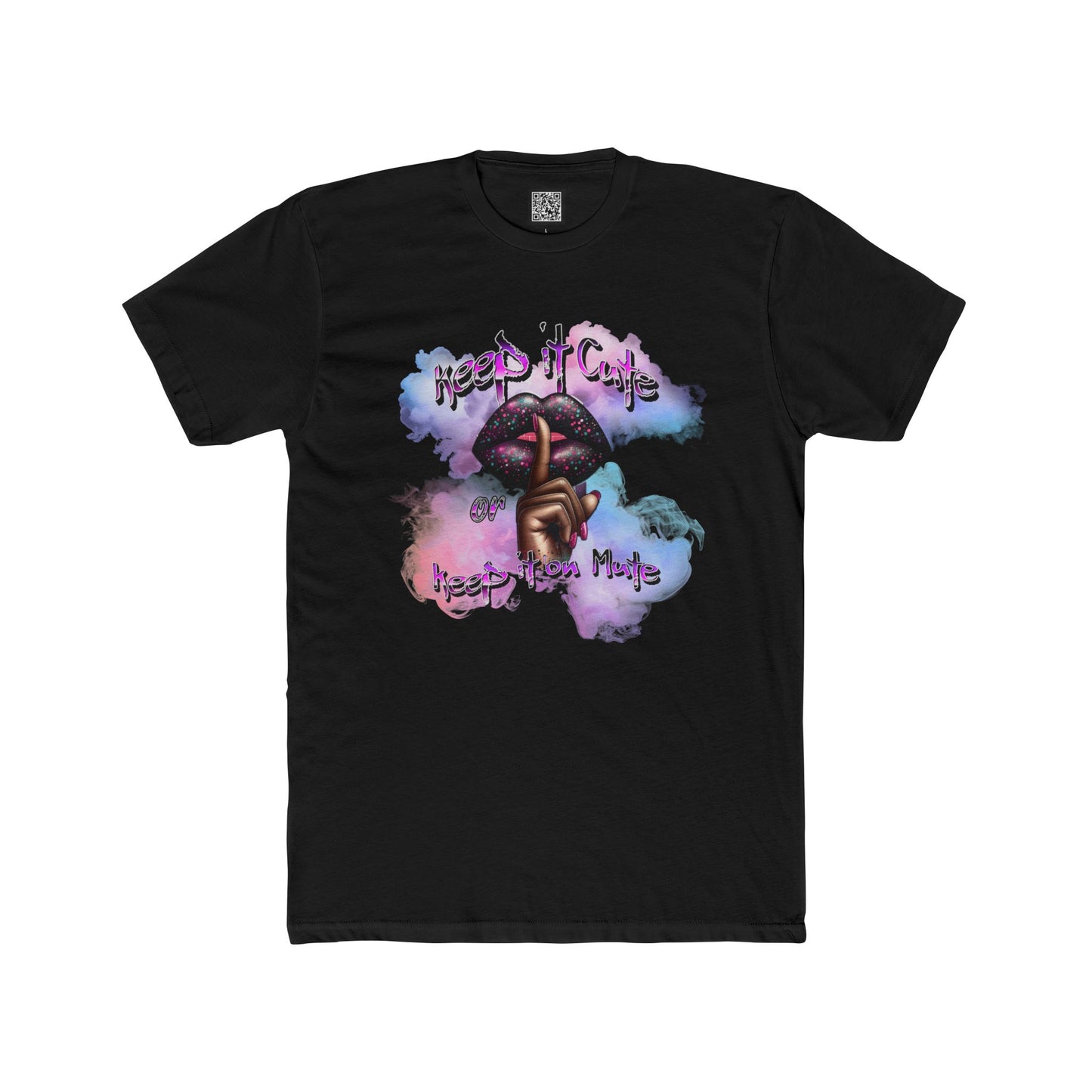 Keep It Cute Cotton Crew Tee - Trendy Graphic Shirt for Everyday Style. Keep It Cute or Keep It on Mute T-Shirt, Positive Speaking Only Tees