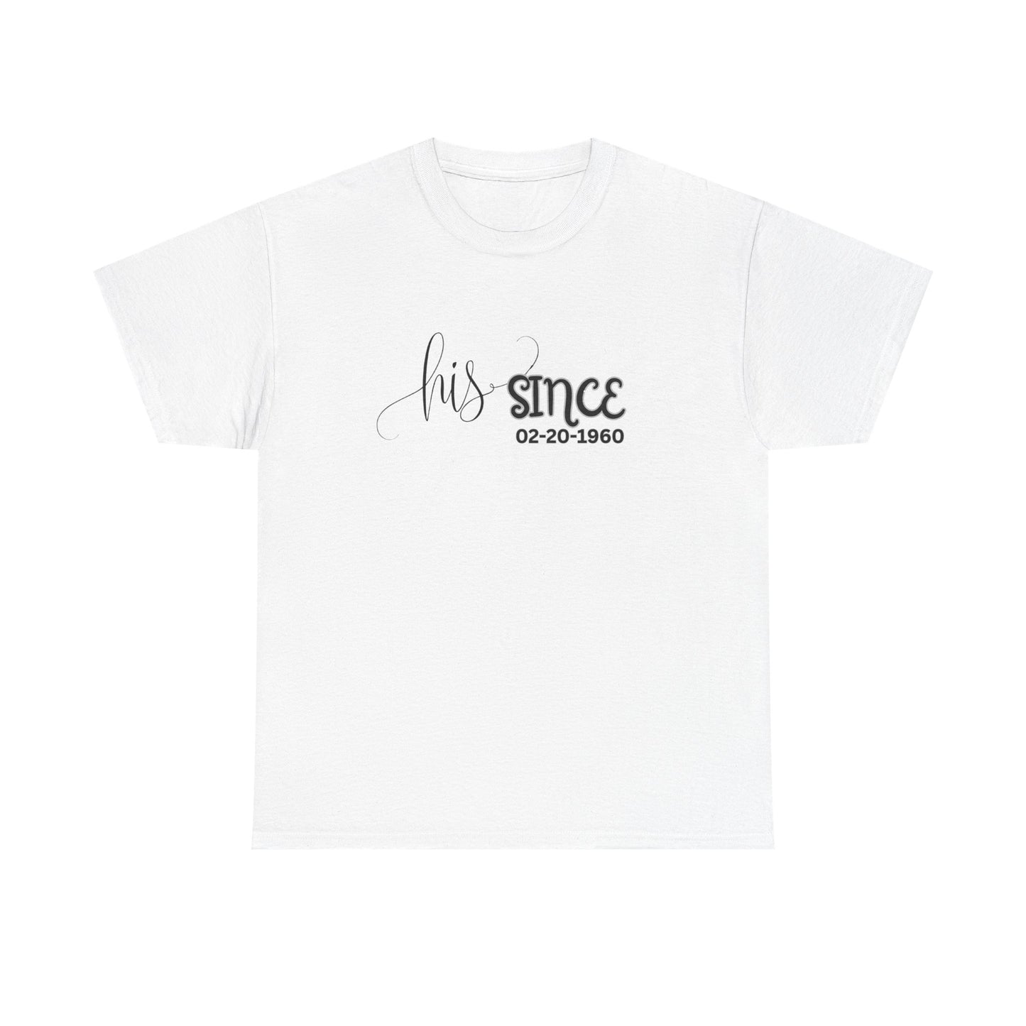 Personalized His and Hers Valentine T-Shirts, Custom Valentine T-Shirts, Unisex Valentine T-Shirts, T-Shirts for Couples, (Hers Solid Separately)