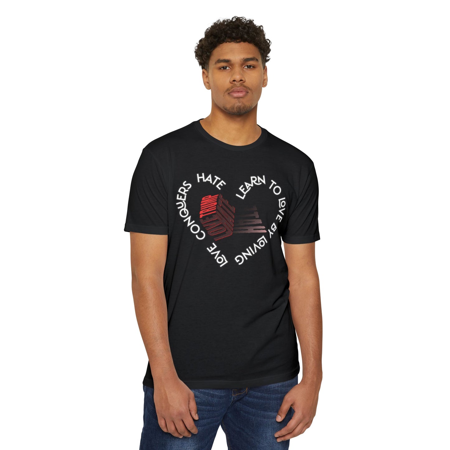 Vibrant Love Trump Hate Unisex T-Shirt, Graphic Tee for Casual Wear, Ideal for Gift, Summer Vibes, Celebration Style, Trendy Streetwear