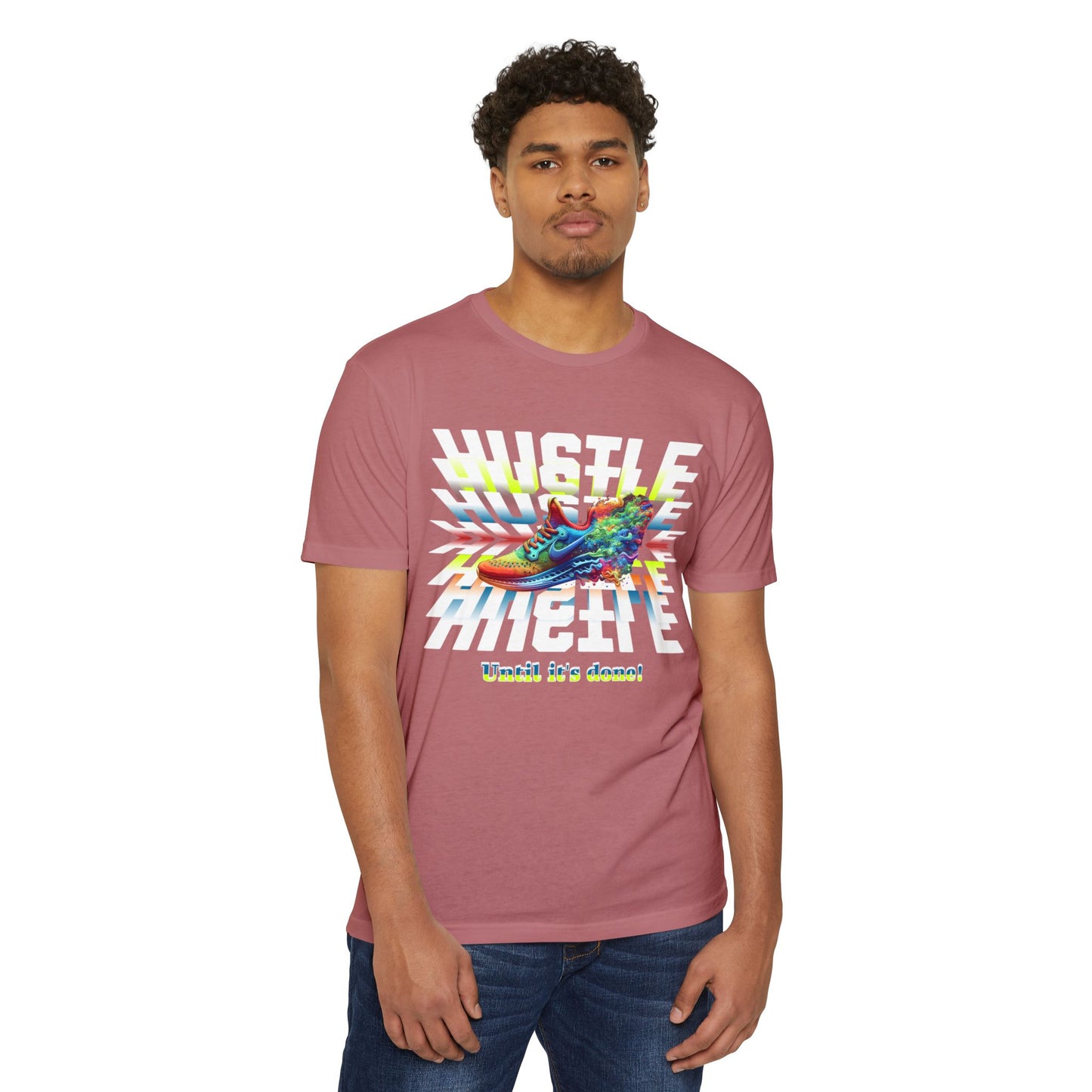 Unisex Motivational Hustle T-Shirt, Never Give Up Shirt, Hustle and Motivate Shirt, Perseverance and Commitment Tees