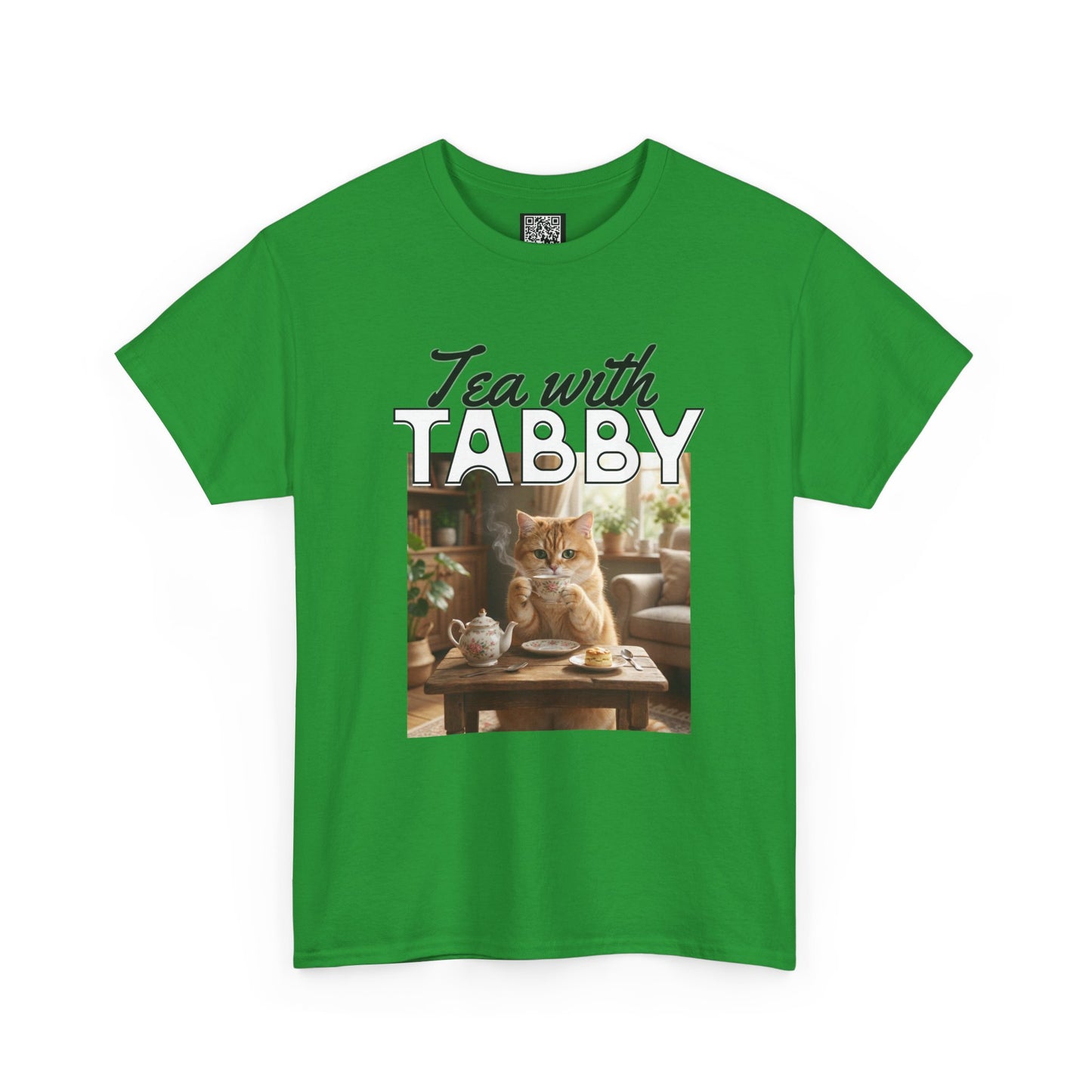 Personalized Tea with Tabby T-Shirt — Custom Cozy Cat Graphic Tee