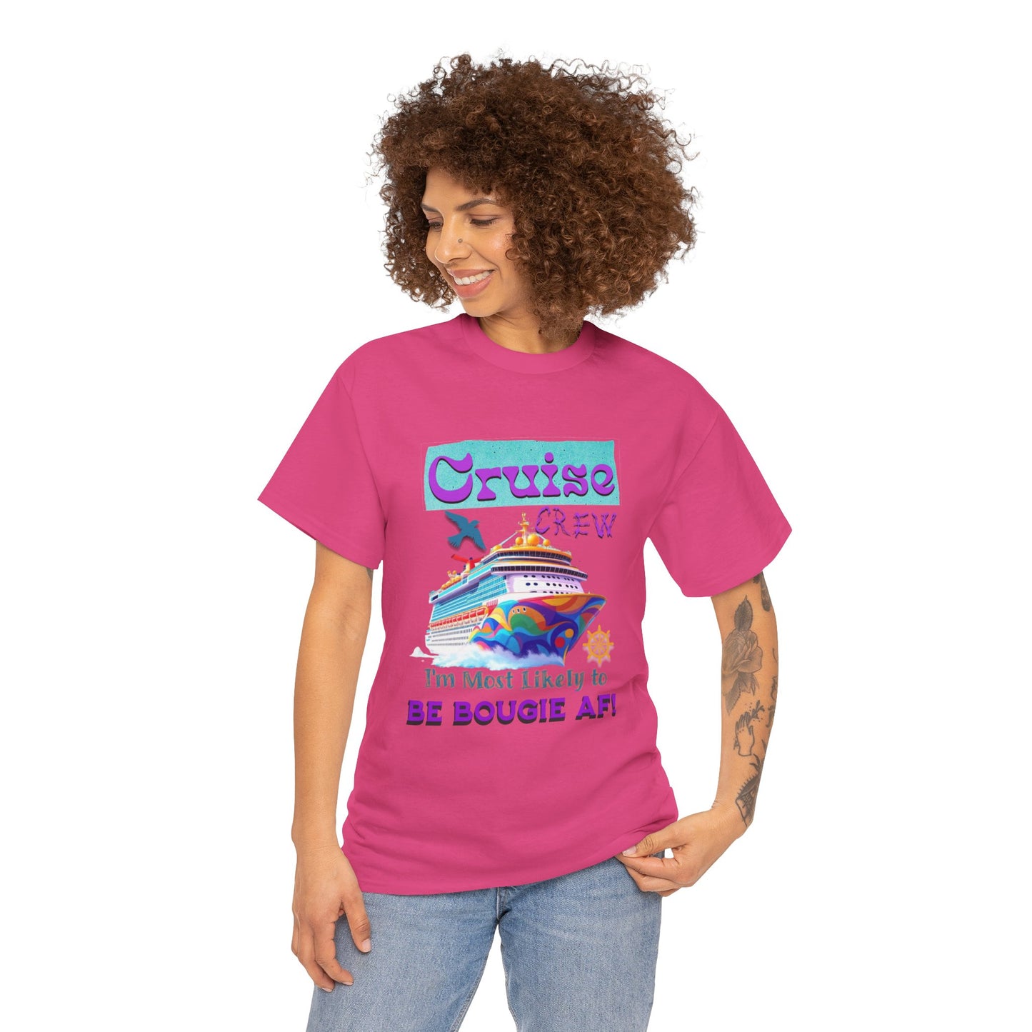 Cruise Crew Tee - I'm Most Likely to Be Bougie AF, Travel Shirt, Vacation Apparel, Cruise Outfits, Summer Fun Clothing for the Bougie Crew