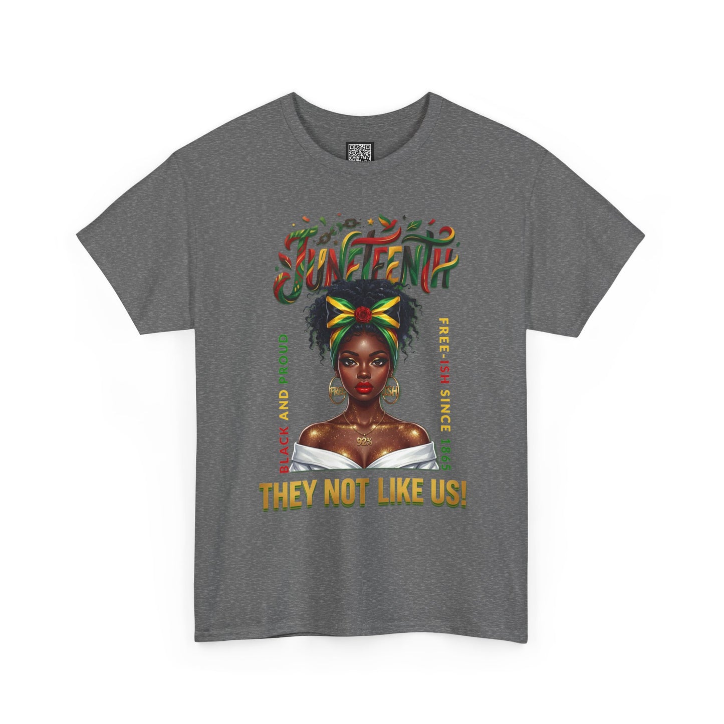 Juneteenth Black and Proud Tee — "They Not Like Us" Black Pride Shirt
