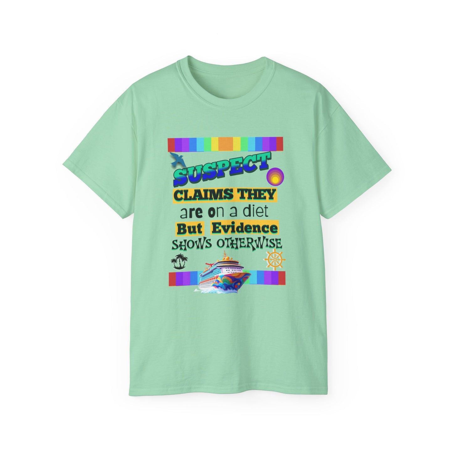 Funny Cruise T-Shirt for a Group, Diet Humor T-Shirt, Unisex Cotton Tee for Foodies, Perfect for Birthdays, Parties, or Everyday Wear