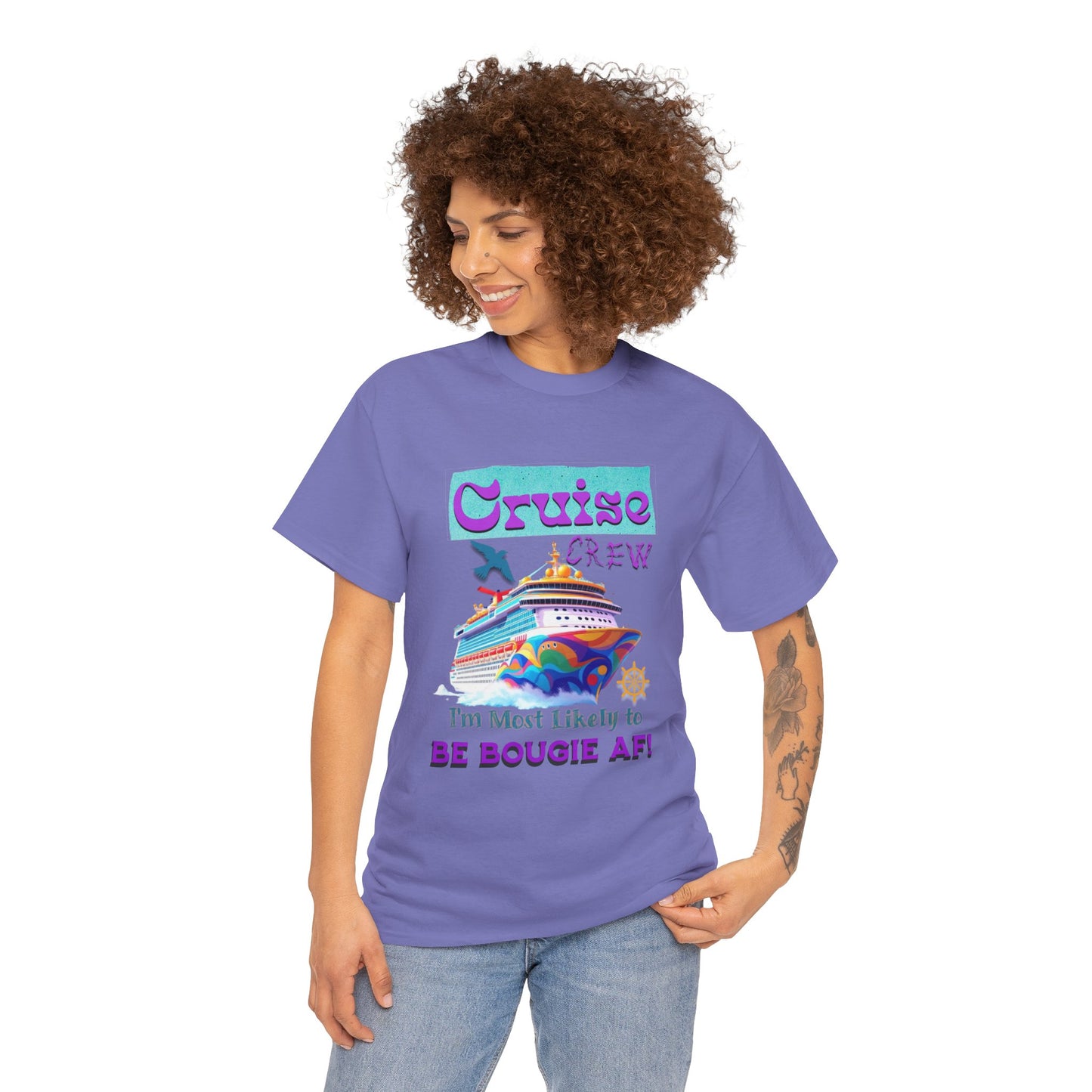 Cruise Crew Tee - I'm Most Likely to Be Bougie AF, Travel Shirt, Vacation Apparel, Cruise Outfits, Summer Fun Clothing for the Bougie Crew