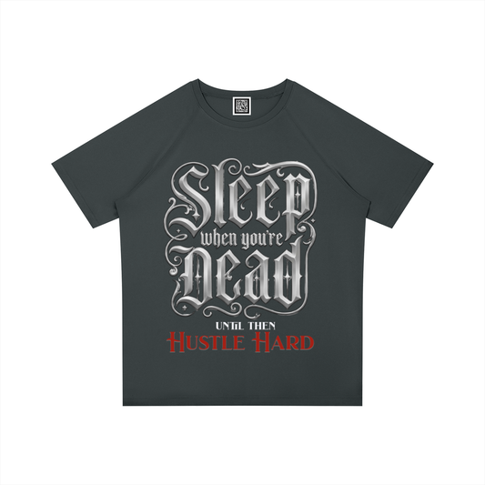 "Sleep When Dead" Unisex Raglan Sleeve Performance Graphic Tee