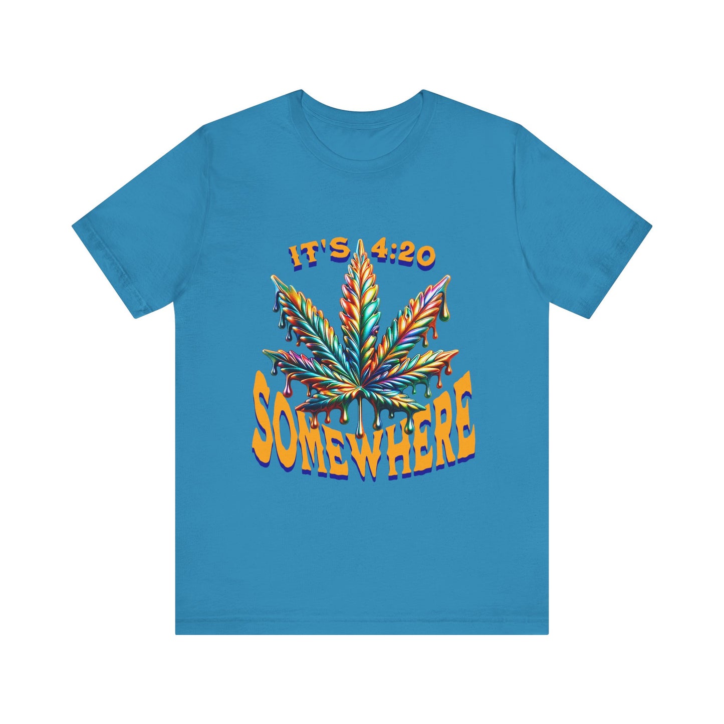 It's 420 Somewhere T-Shirt, Funny Marijuana Shirt, Cannabis Lifestyle Shirts, Funny Stoner Shirt, Cannabis Leaf T-Shirts, 420-Friendly Fashion