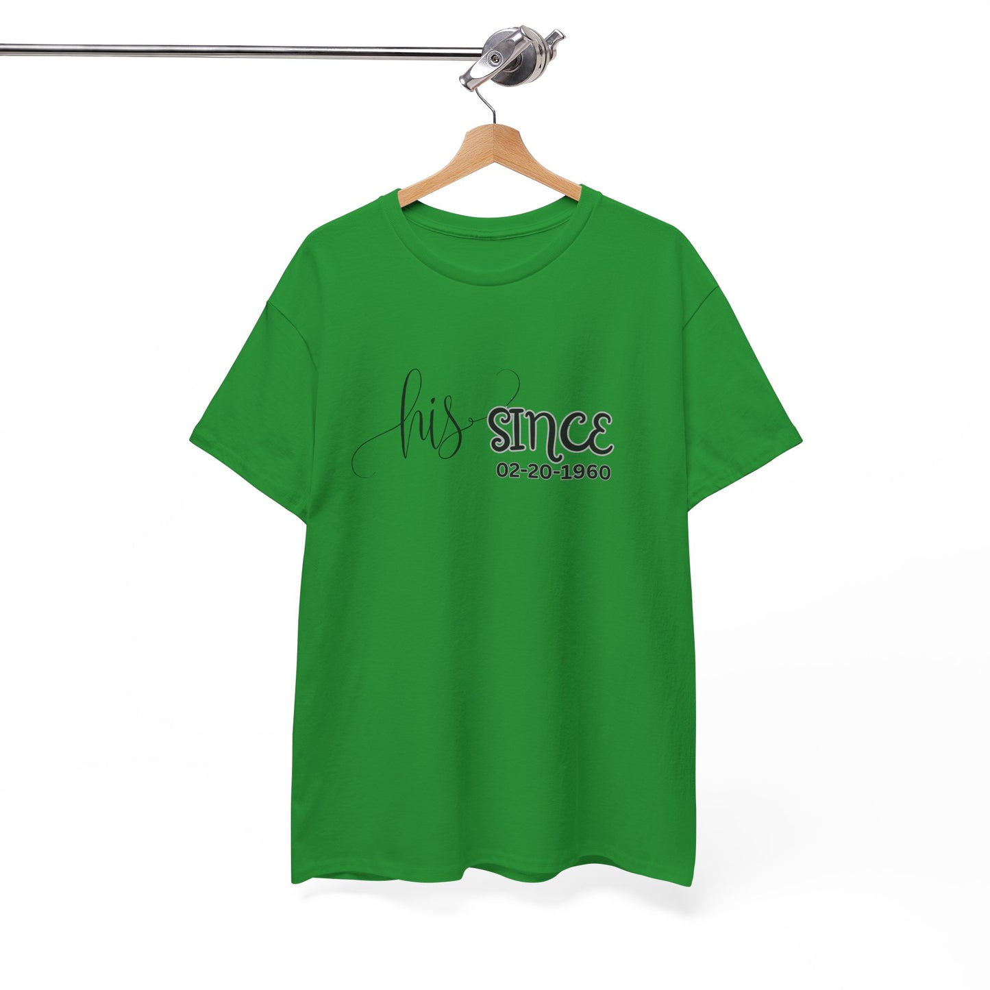 Personalized His and Hers Valentine T-Shirts, Custom Valentine T-Shirts, Unisex Valentine T-Shirts, T-Shirts for Couples, (Hers Solid Separately)