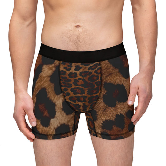 Wild Safari Men's Boxers, Animal Print Underwear, Leopard Print Fashionable Loungewear, Birthday Gift for Him, Comfortable Everyday Essentials