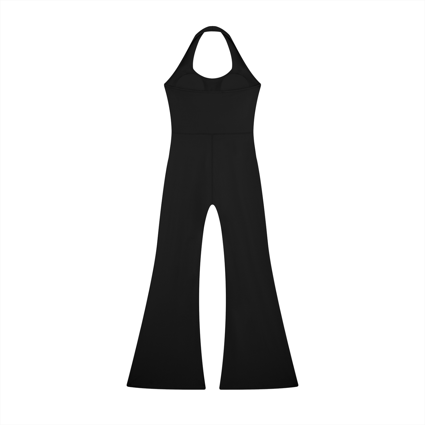 Women's Halter Flared Jumpsuit – Sleeveless Bodycon Maxi Jumpsuit for Gym, Casual & Holiday Wear