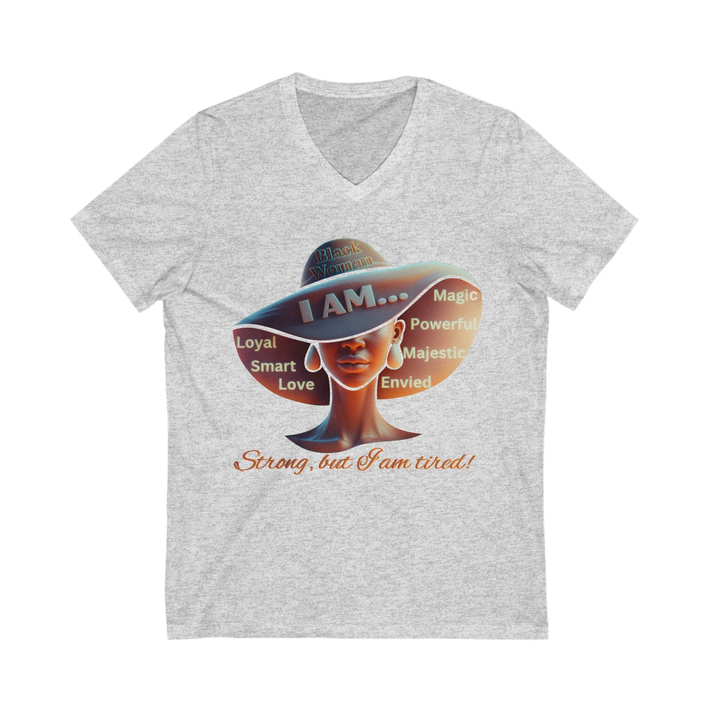 Women Jersey Short Sleeve V-Neck Tee, 92% Women T-Shirt, Gift for Black Women, Black Women Activism Tees, Black Women Empowerment, Melanin Tees