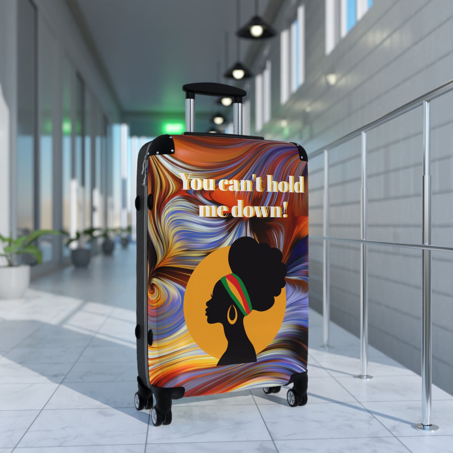 Afrocentric Suitcase for Women, Personalization Available Upon Request