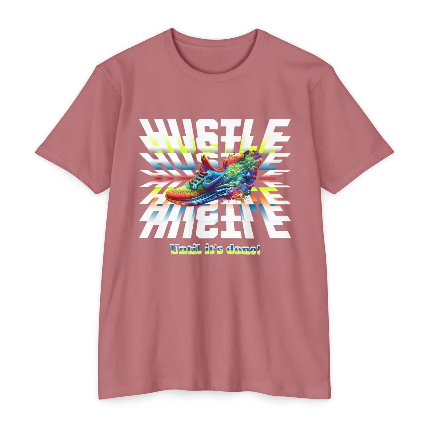 Unisex Motivational Hustle T-Shirt, Never Give Up Shirt, Hustle and Motivate Shirt, Perseverance and Commitment Tees