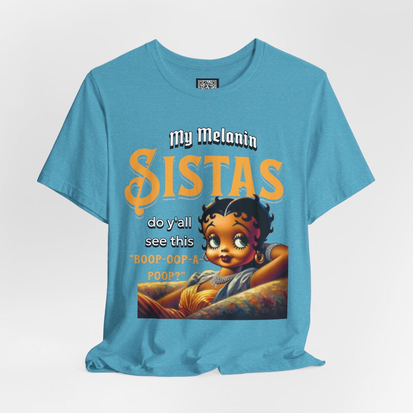 Melanin Betty Boop T-Shirt – "My Melanin Sistas" Black Girl Magic Tee, Funny Black Culture Shirt, XS–4XL