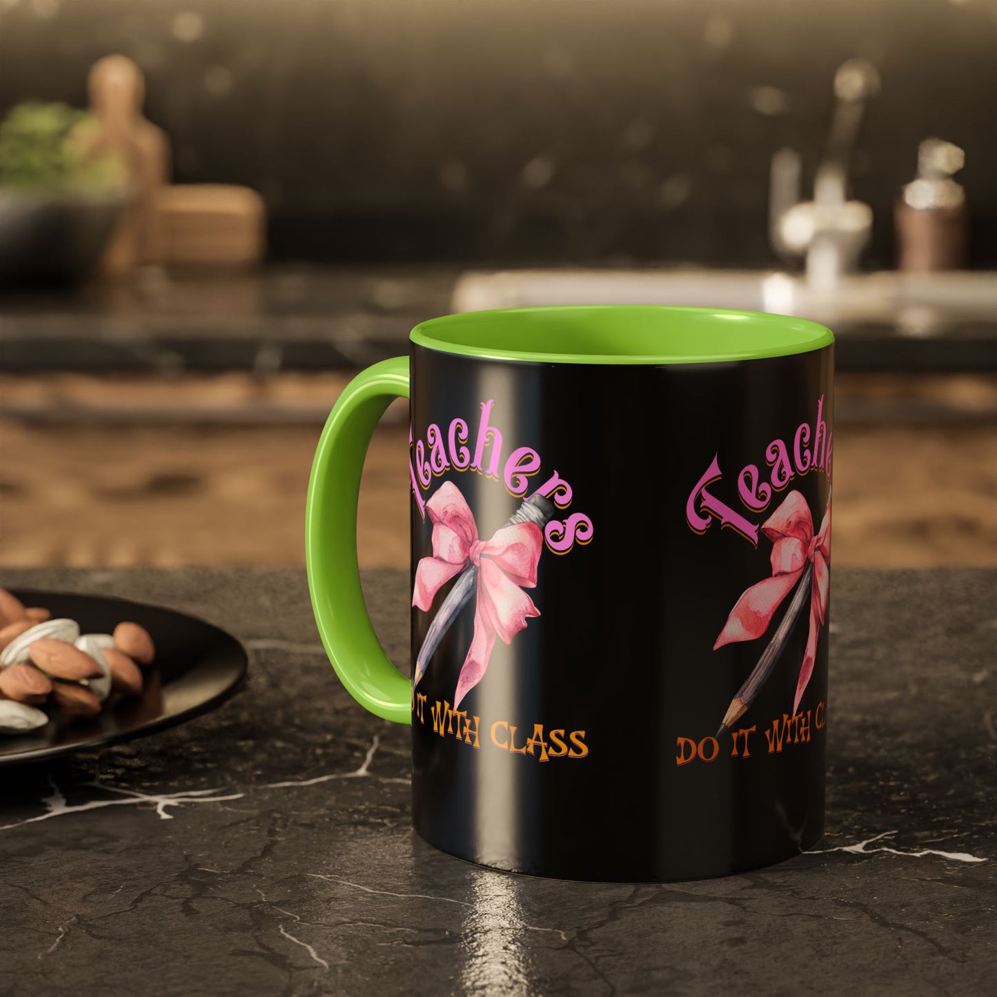 Colorful Mugs (11oz, 15oz), Teacher Appreciation Gift, Cute Gift for Teachers, Coffee Mug for Teachers, Coquette Bow Coffee Mug