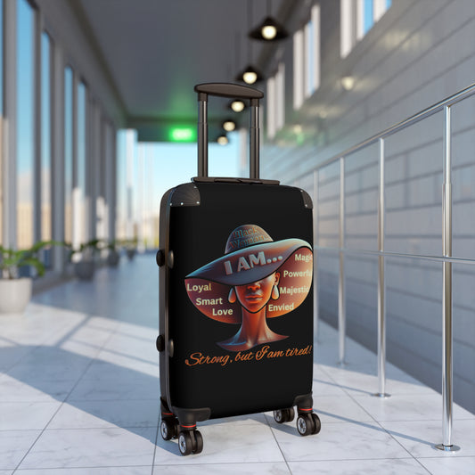 Black Girl Magic Suitcase, Afrocentric Suitcase, Black Woman Suitcase, Custom Suitcase for Anyone, Unisex Custom Design Suitcase
