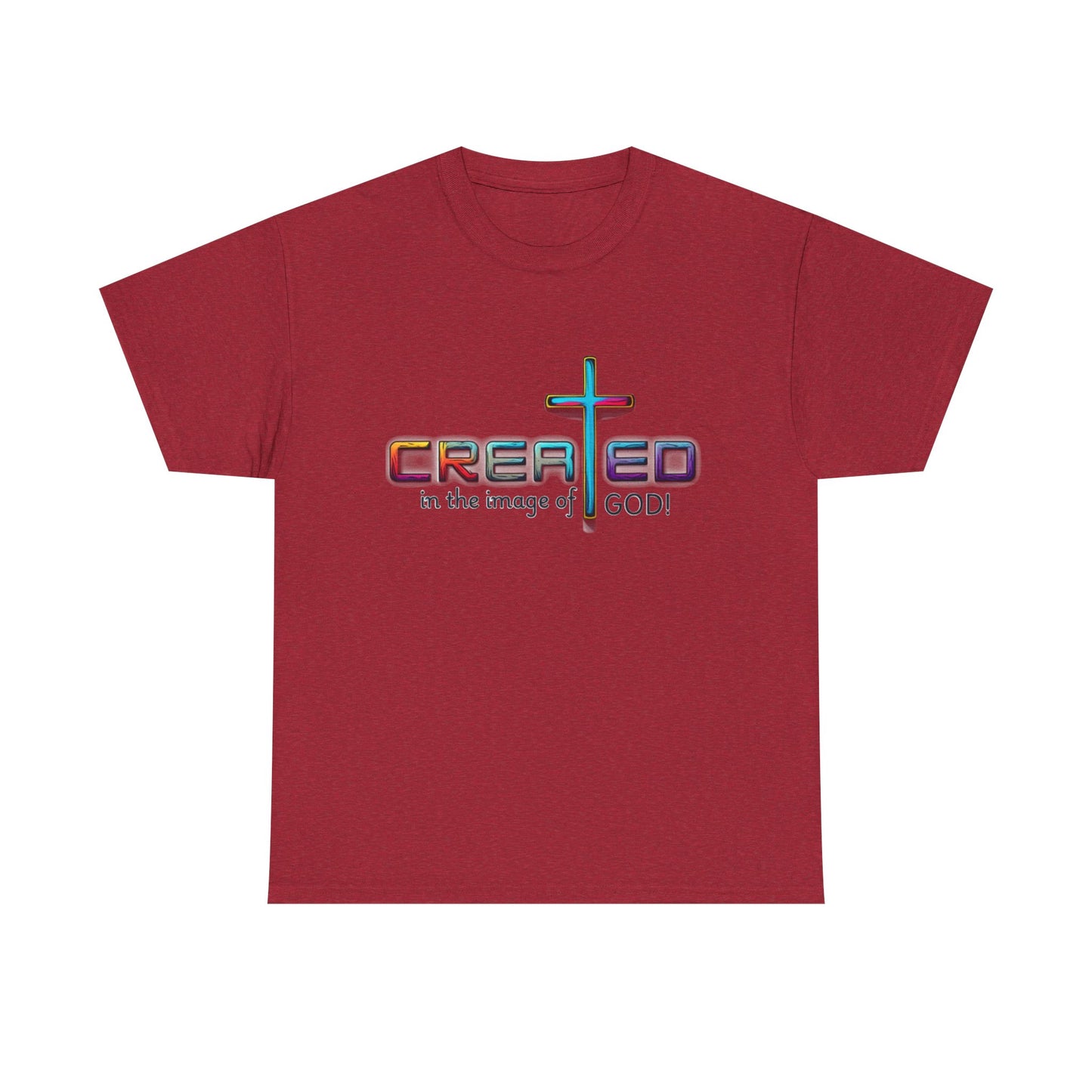 Religious T-Shirt, Inspirational Shirt, Unisex Christian Apparel, Jesus T-Shirt to Motivate, Christian T-Shirt, Created in His Image, God is