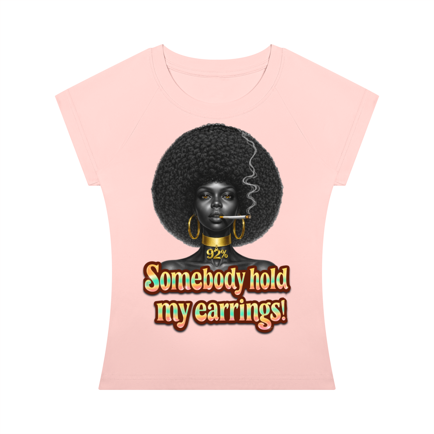 Somebody Hold My Earrings – Women's Slim Fit Bodycon Raglan T-Shirt