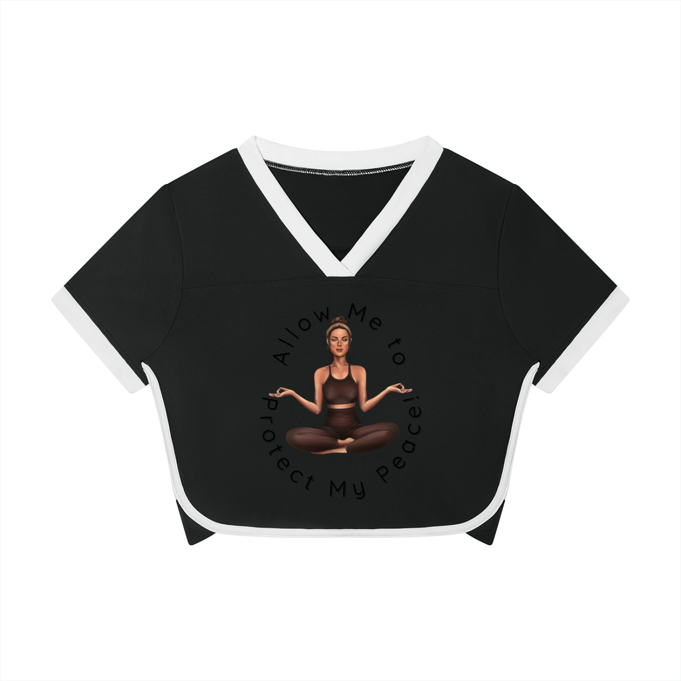 "Protect My Peace" Women's Color Block Performance Crop Tee