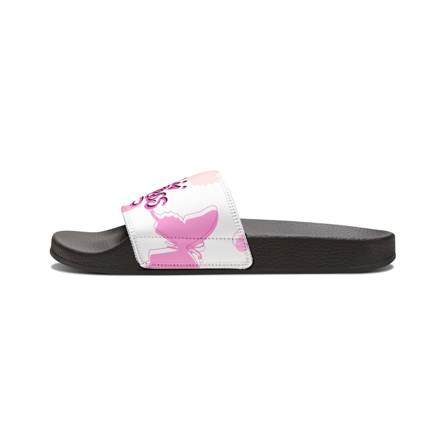 "Princess Dreams" Kids Slide Sandals with Pink & Purple Butterflies