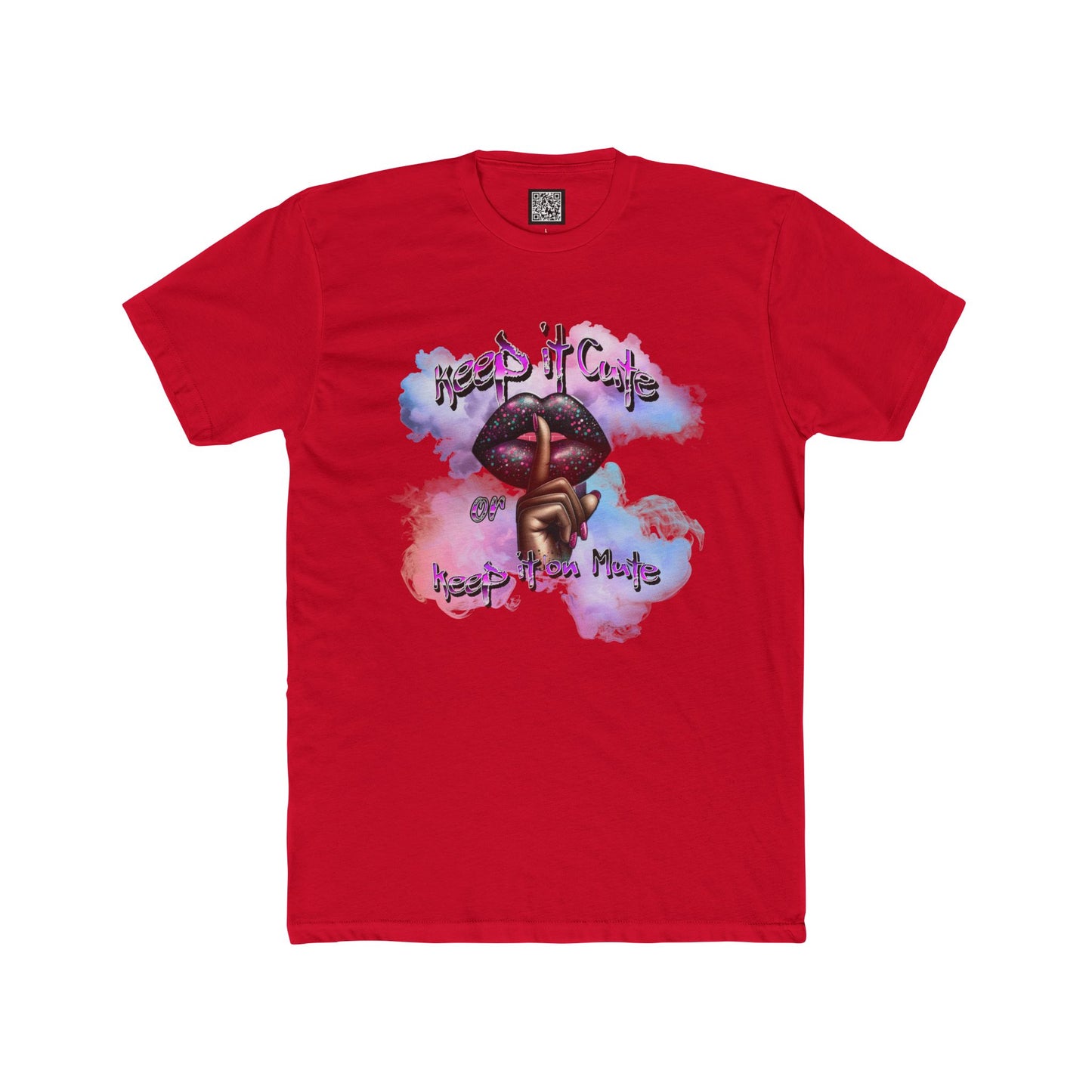 Keep It Cute Cotton Crew Tee - Trendy Graphic Shirt for Everyday Style. Keep It Cute or Keep It on Mute T-Shirt, Positive Speaking Only Tees