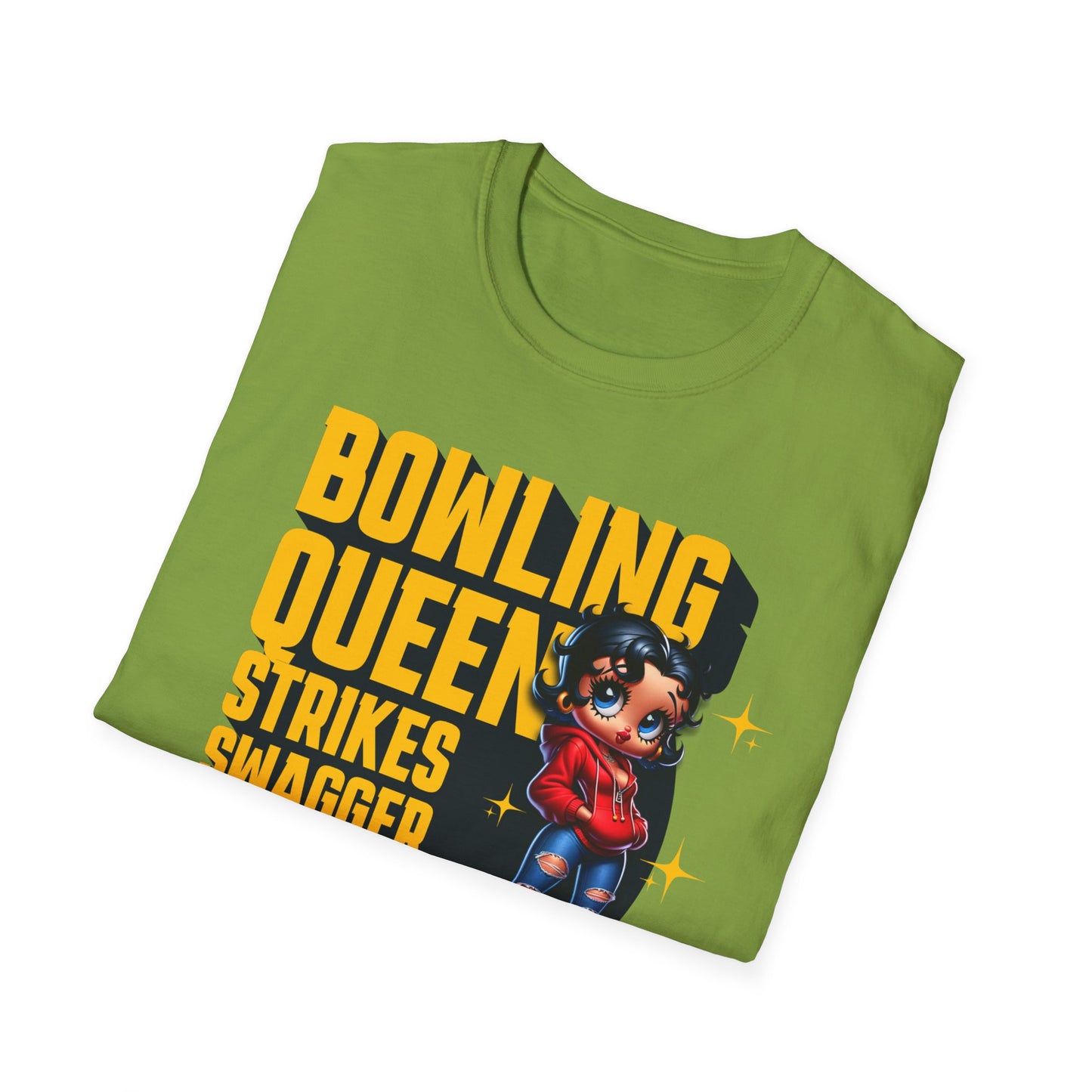 Betty Boop the Bowling Queen T-Shirt, Cute Betty Boop Shirt, Perfect Gift for a Bowler, Strikes Swagger & Beer