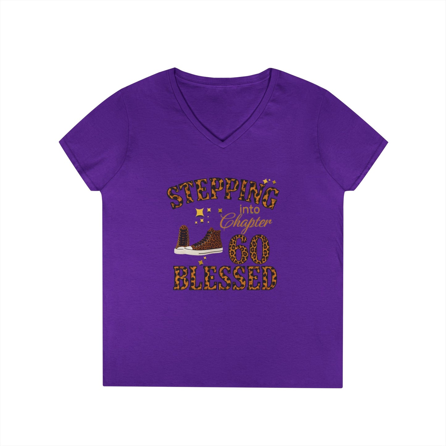 Stepping into Chapter 60 Blessed V-Neck Tee