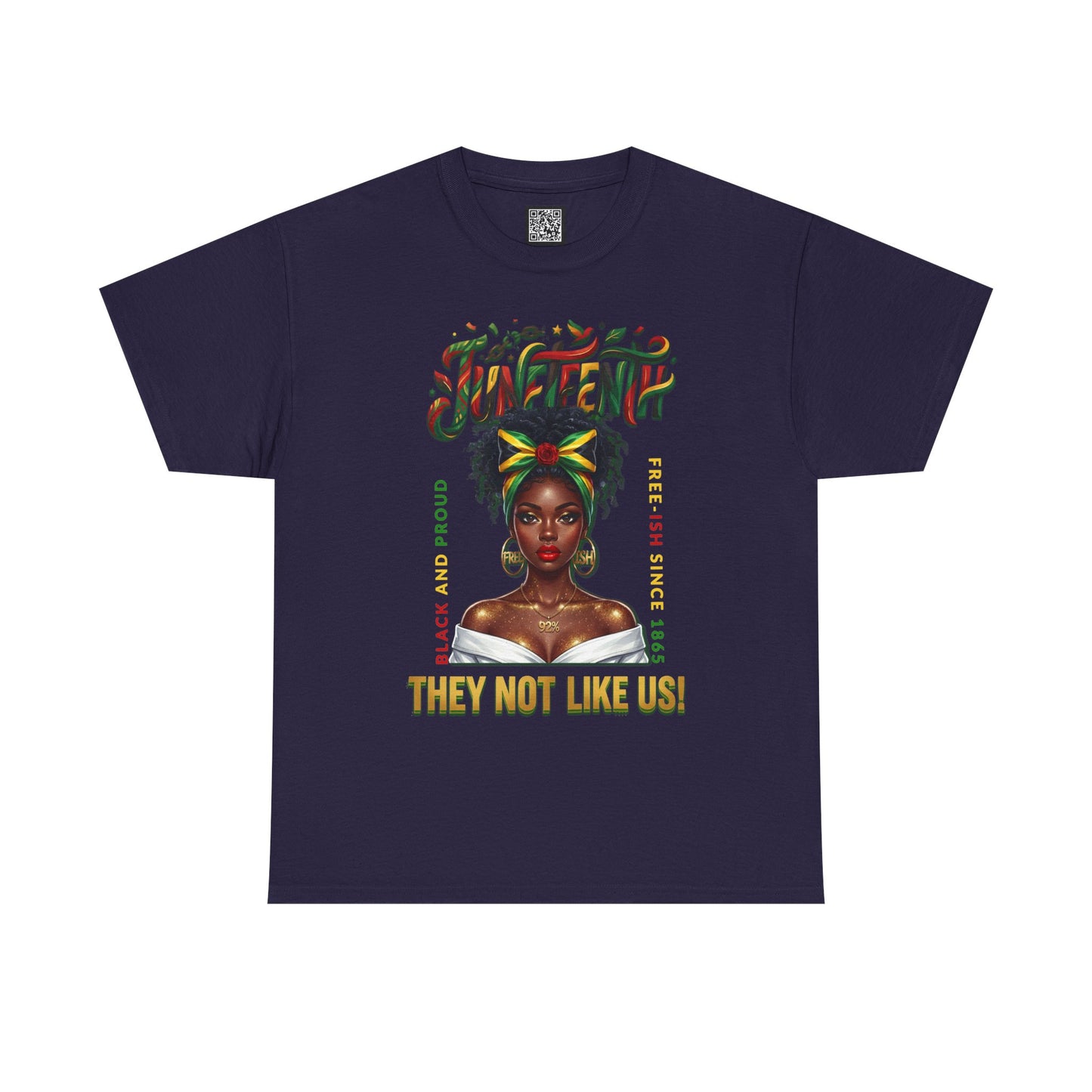 Juneteenth Black and Proud Tee — "They Not Like Us" Black Pride Shirt