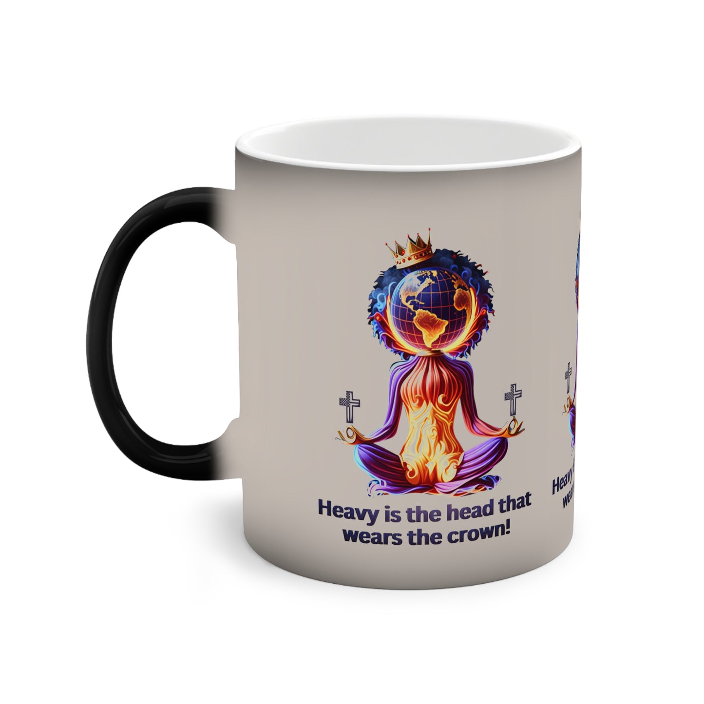 Heavy is the Head That Wears the Crown Color Changing Mug, 11oz, Magic Mug Watching a Secret Unfold with Every Sip