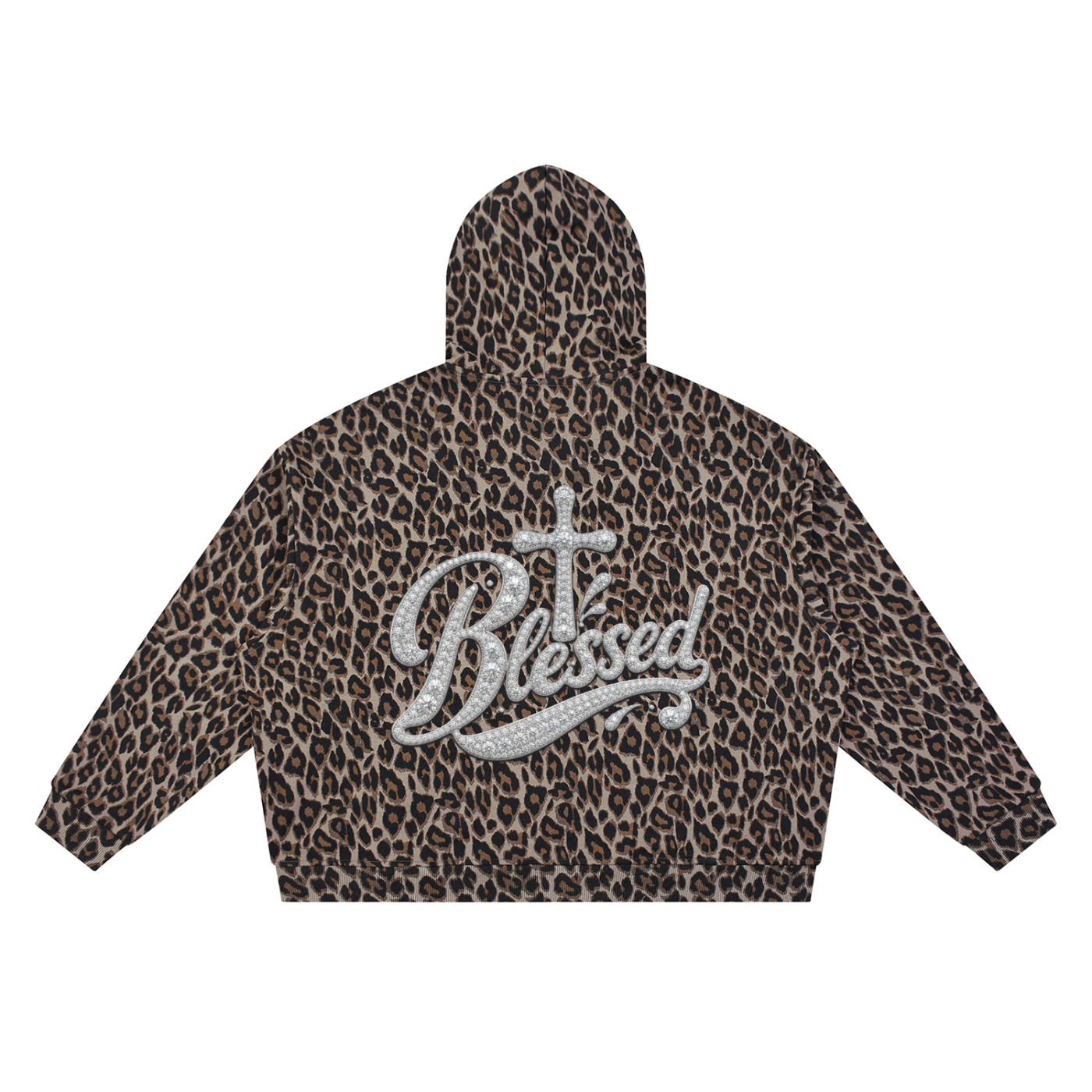 Unisex Leopard Full Zip Hoodie