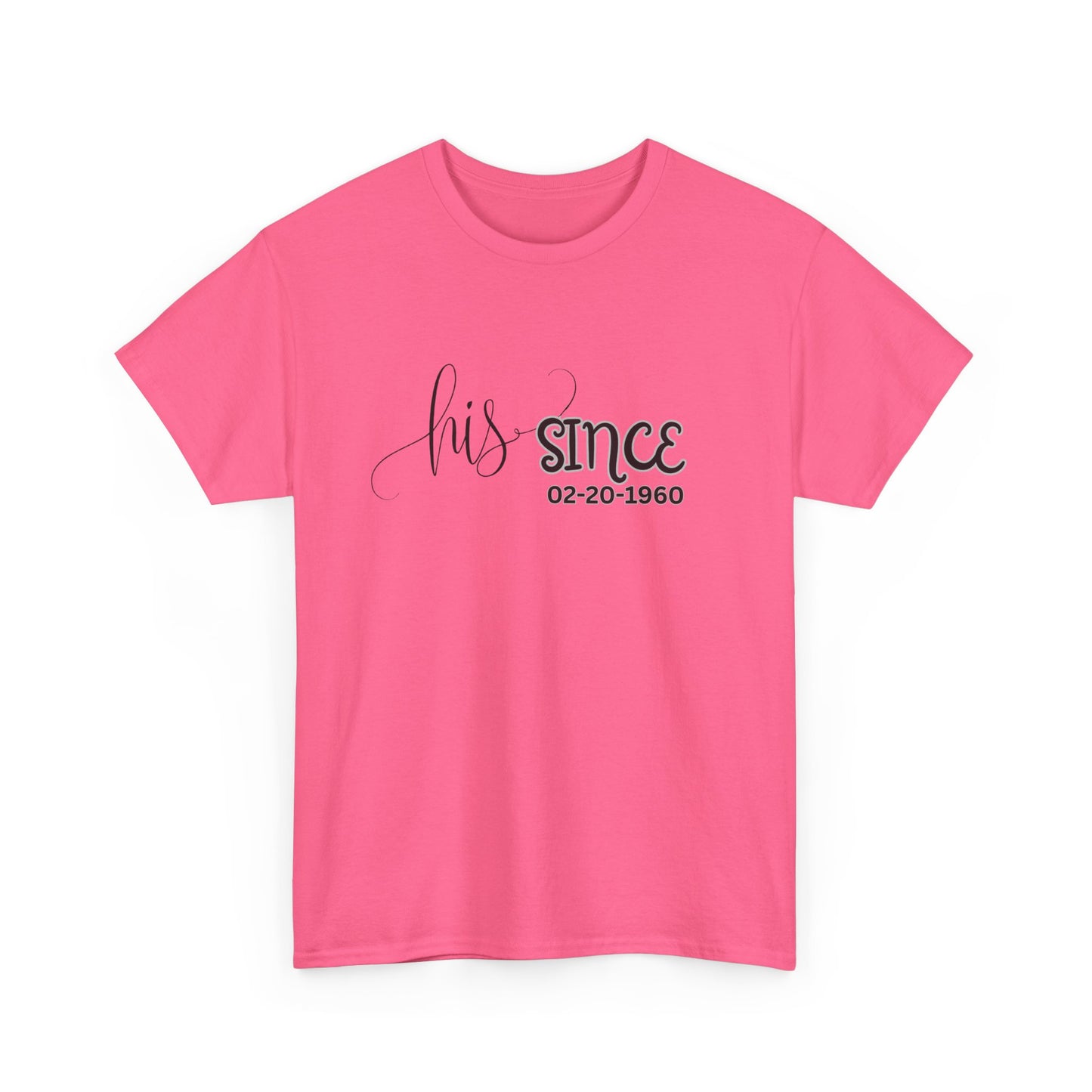 Personalized His and Hers Valentine T-Shirts, Custom Valentine T-Shirts, Unisex Valentine T-Shirts, T-Shirts for Couples, (Hers Solid Separately)