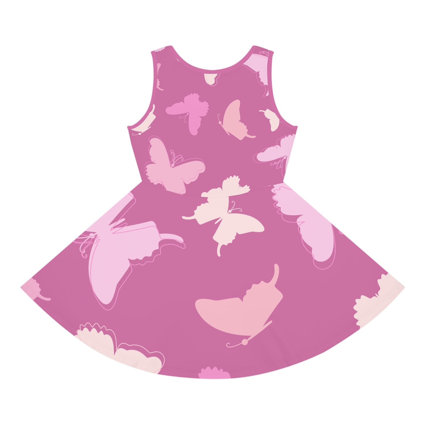 Girls' Princess Soft Purple Butterfly Sleeveless Sundress, Princess Dress for Girls 2T to XL, Cute Butterfly Dress for Toddlers