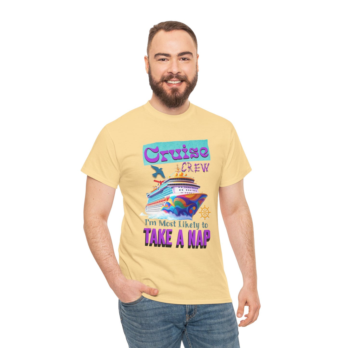 Cruise Crew Nap Tee, Unisex Cotton Shirt, Fun Cruise Vacation Apparel, Cruising Nautical Gift, Group Travel Outfit, Fun Cruise Shirt