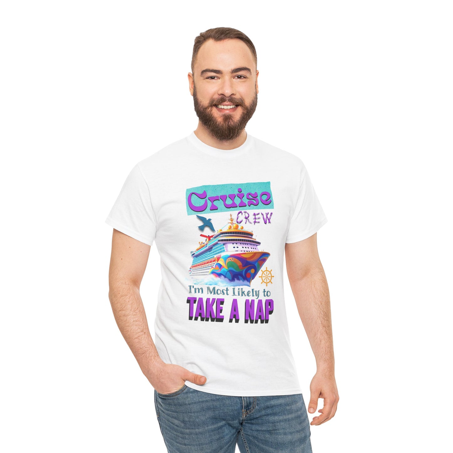Cruise Crew Nap Tee, Unisex Cotton Shirt, Fun Cruise Vacation Apparel, Cruising Nautical Gift, Group Travel Outfit, Fun Cruise Shirt