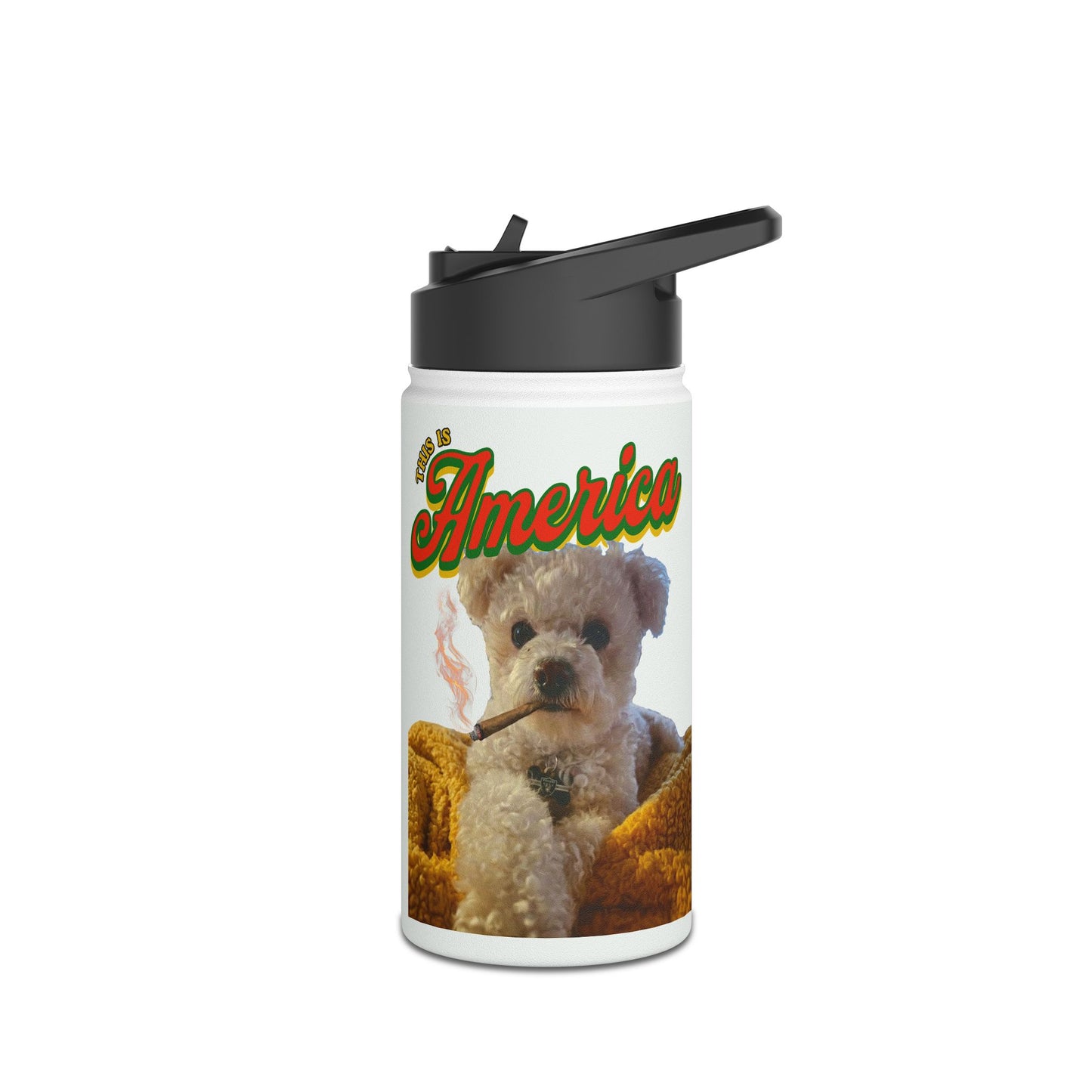 Pet Lover Stainless Steel Water Bottle — Cute Custom Dog Photo Design