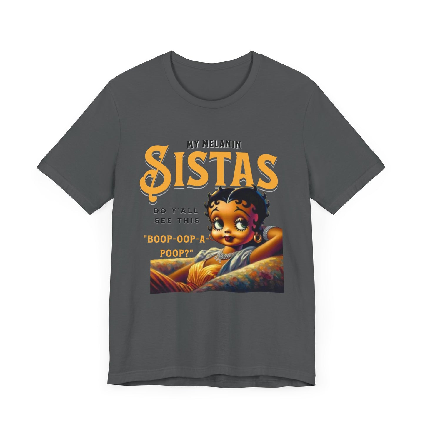 Melanin Betty Boop, 92% Black Woman Shirt, Black Girl Magic Tees, Black Culture T-Shirts, Humorous Betty Boop Shirts, Betty Boop T-Shirts