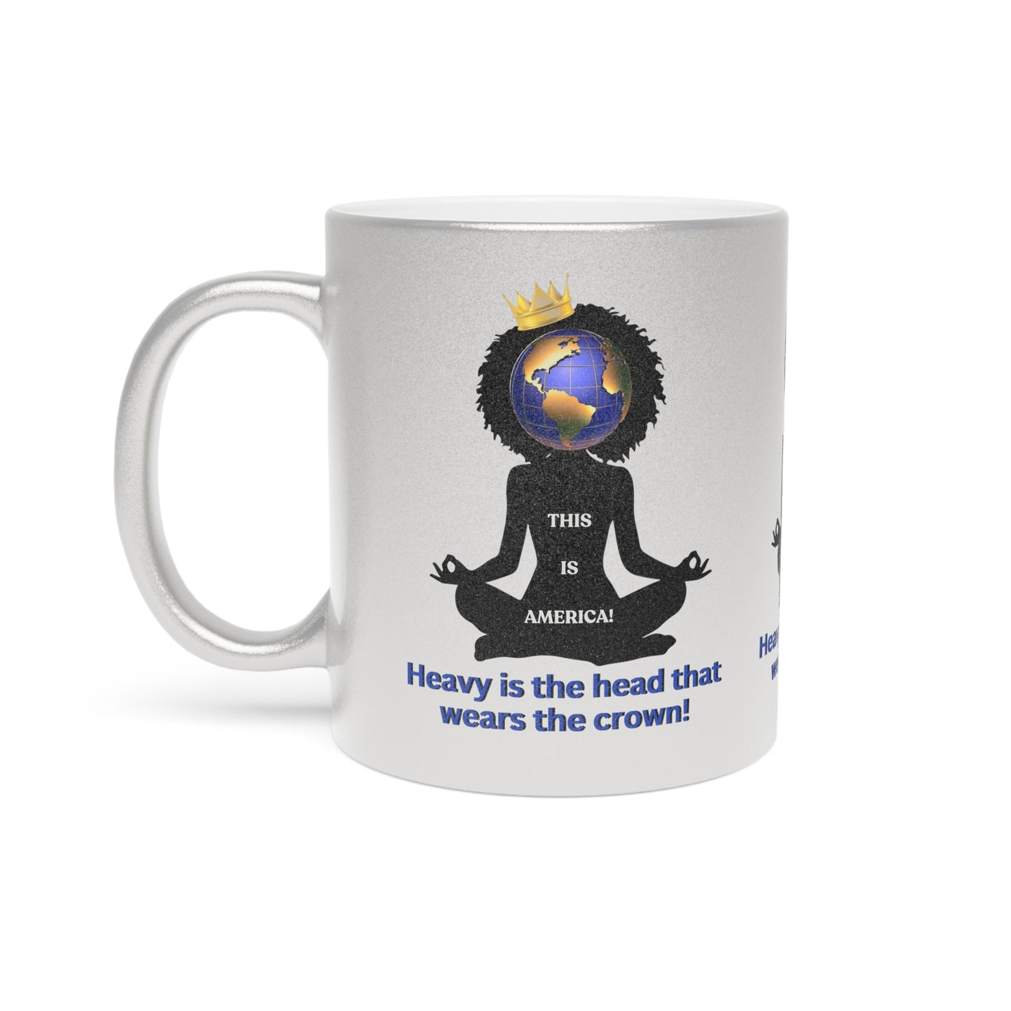 Heavy is the Head Woman Metallic Mug (Silver\Gold), Gift for Mother's Day, Perfect Grandma Gifts
