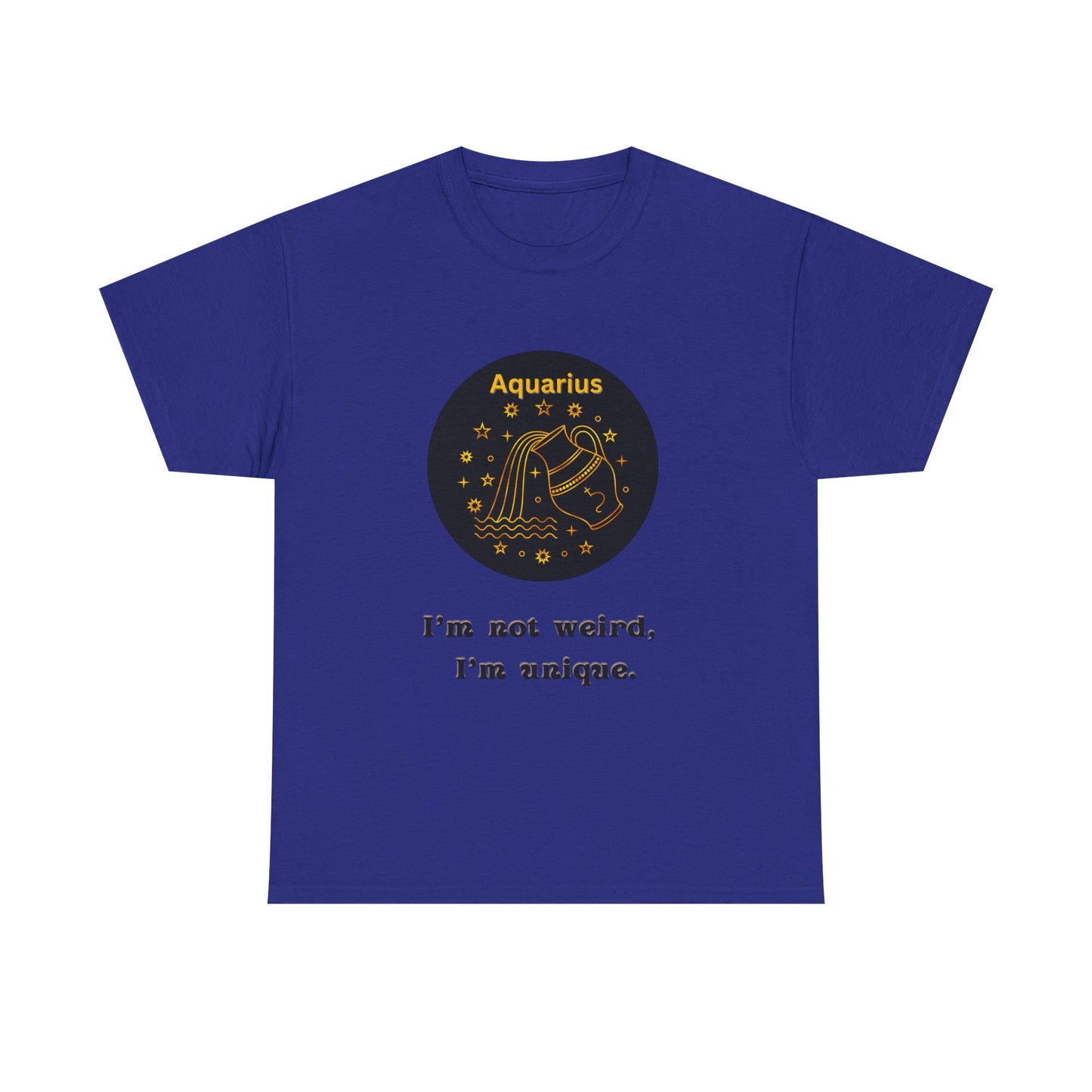 Aquarius T-Shirt, Aquarius Horoscope Gifts, Birth Month Gifts, Zodiac Sign T-Shirt Gifts, Astrology T-Shirt, Unisex Heavy Cotton Tee