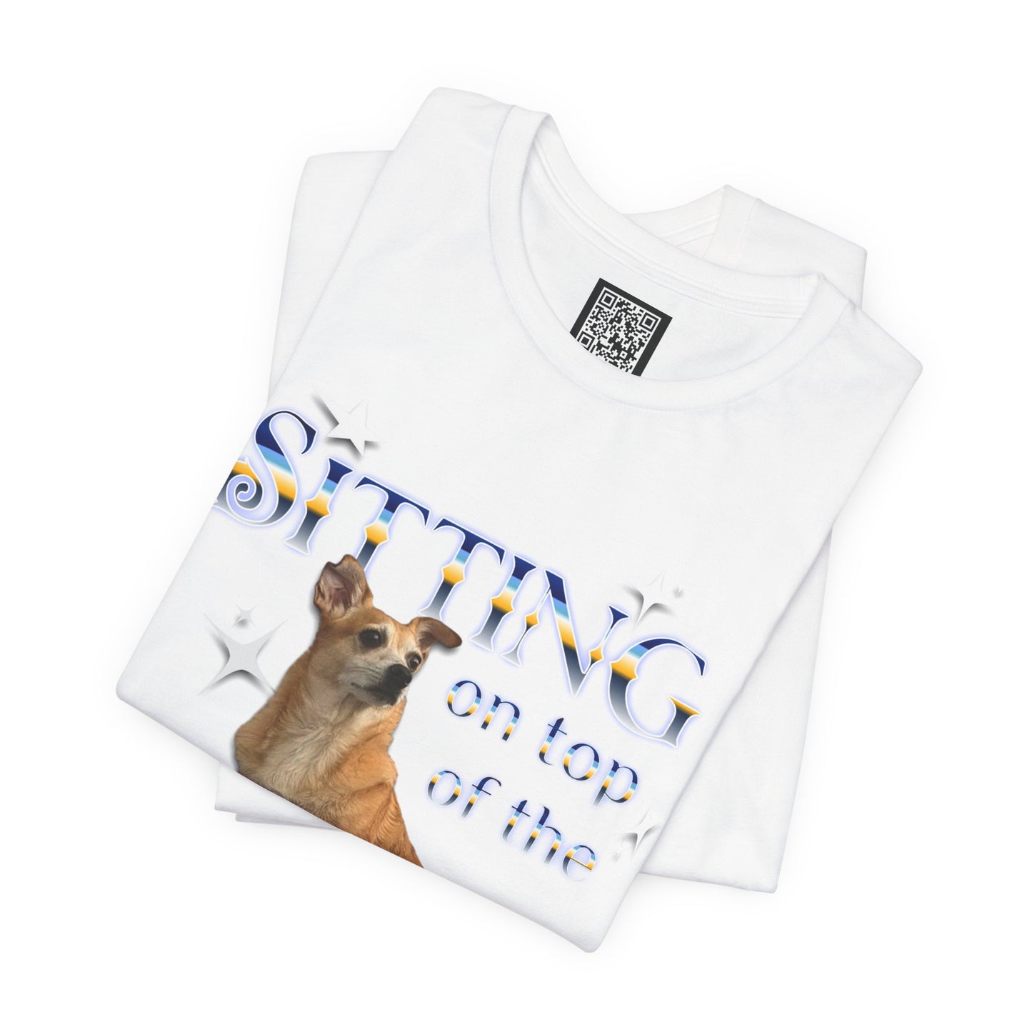 Personalized T‑Shirt for Pets— "Sitting on Top of the World" Chihuahua Graphic Tee