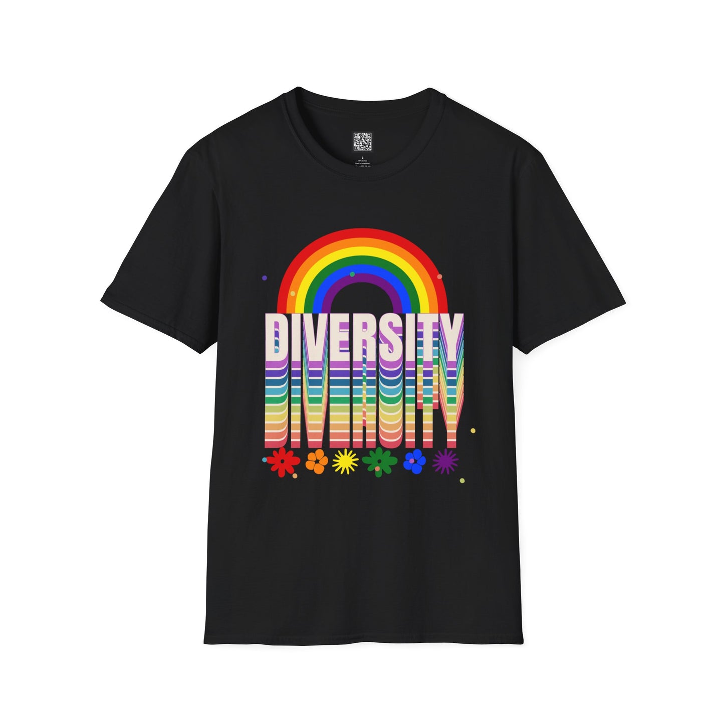 Rainbow Diversity Unisex Softstyle T-Shirt, LGBTQ+ Pride Apparel, WEHO Inclusive Gift, Casual Wear, Colorful Tee for Pride Celebrations