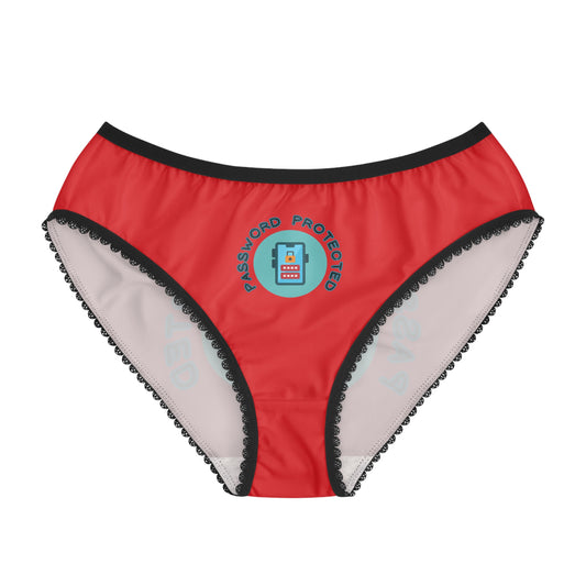 Password Protected Women's Briefs (AOP) Lightweight Women's Brief