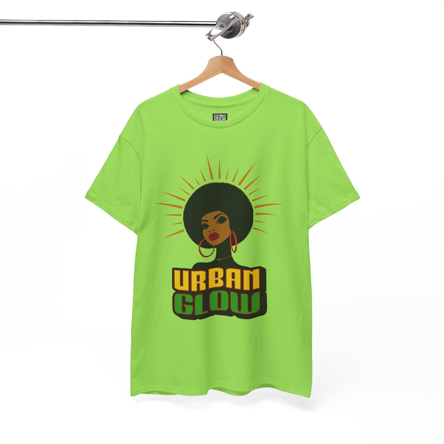 Urban Glow Unisex Heavy Cotton Tee - Afrocentric Streetwear T-Shirt for Her, Juneteenth Casual Wear, Melanin T-Shirts for Women