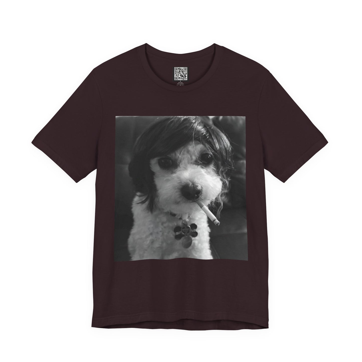 Personalized Dog Photo Tee — Retro Black & White Puppy Portrait T-Shirt